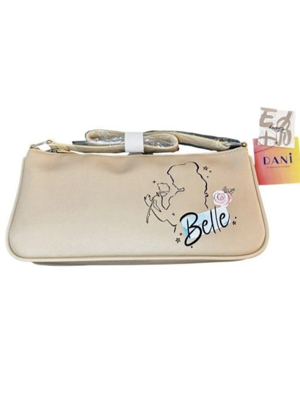 Danielle Nicole Beige Princess Belle Baguette Shoulder Bag NWT Beauty & Beast